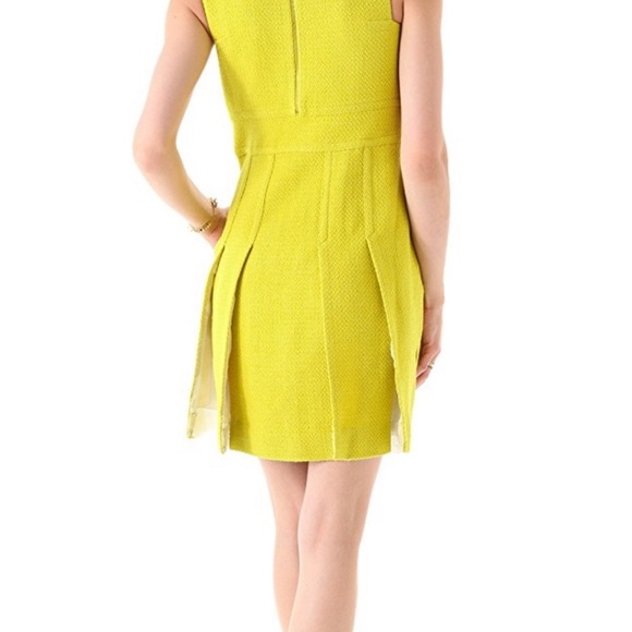 Diane Von Furstenberg Jackie Boucle Dress Yellow Tweed Vintage Fall Size 2 EUC!! - Picture 2 of 16